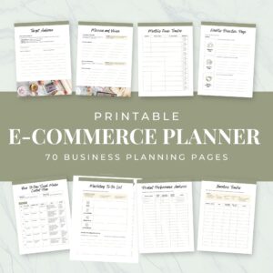 Printable E-Commerce Planner