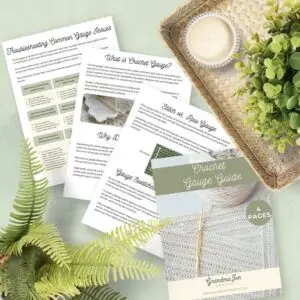 Crochet Gauge Reference and Troubleshooting Guide – Beginner’s Printable Cheat Sheet